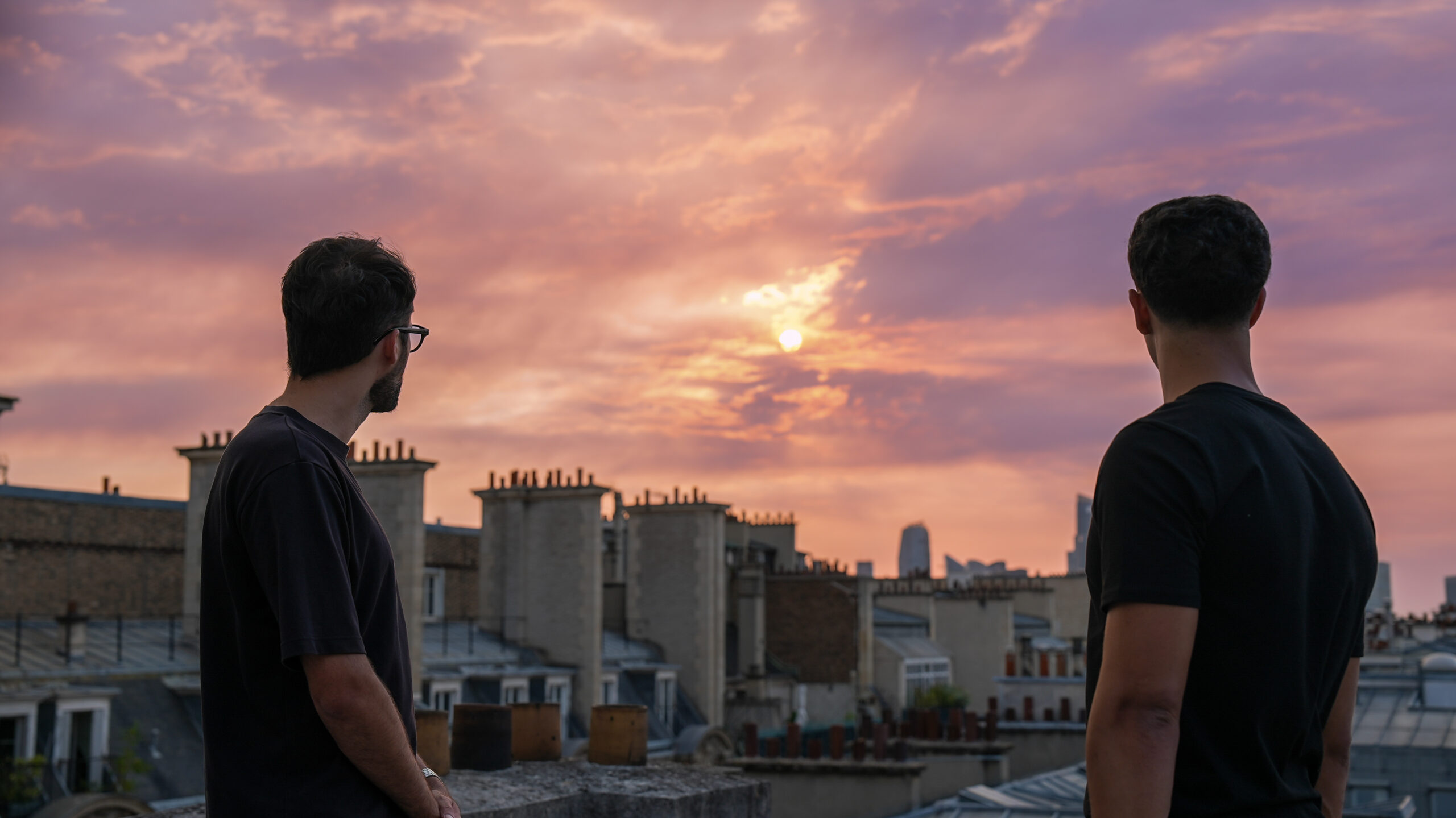 Tournage de Naïm Khelif - les toits de Paris