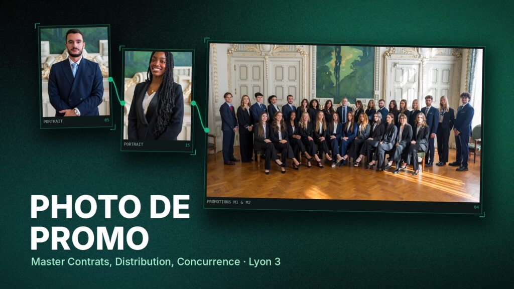 Photo de promotion du Master Contrats, Distribution, Concurrence, Lyon 3 – ALTAB Studio